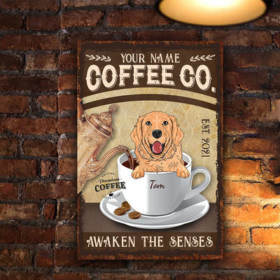89Customized Coffee Co. awaken the senses Customized Printed Metal Sign