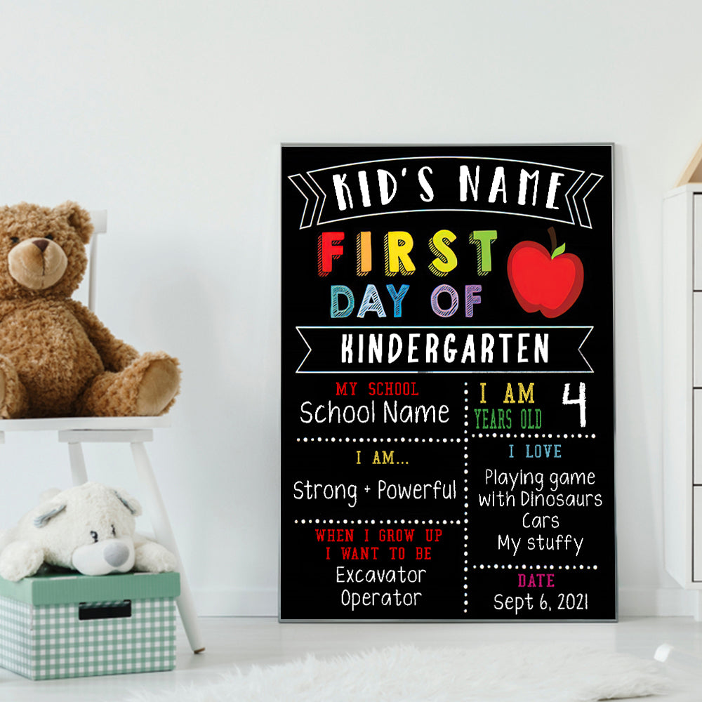 89Customized First day of school personalized poster