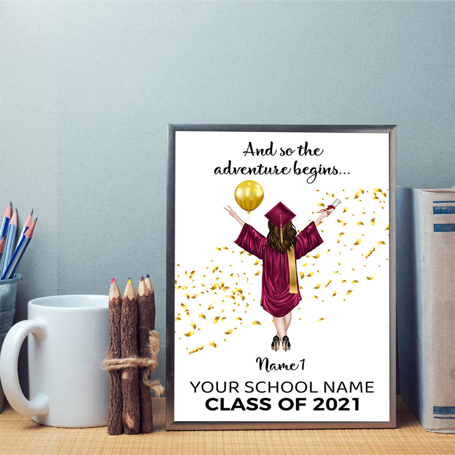 89Customized Personalized Poster Bestie Girl Boy Graduation
