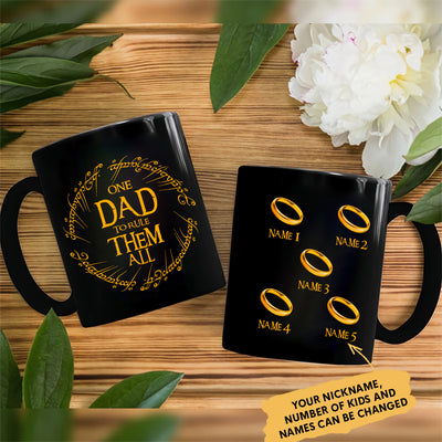 89Customized One dad to rule them all personalized mug