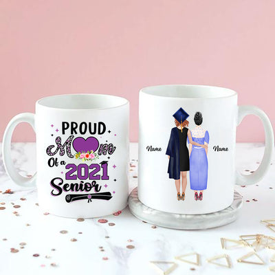 89Customized Personalized Mug Proud Mom Daughter Senior 2021