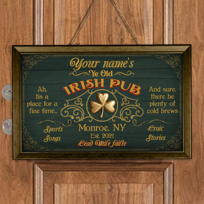 89Customized Irish Pub a place for a fine time Customized Pallet Sign