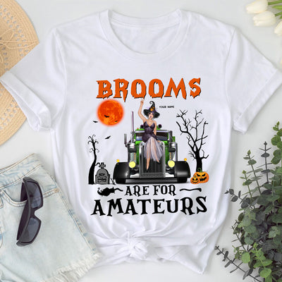 89Customized Brooms are for amateurs trucker version 2 personalized shirt