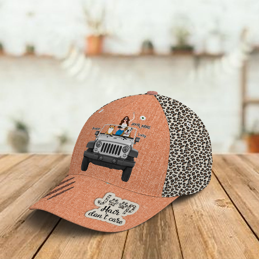89Customized Jeep Hair Don't Care Personalized 3D Cap