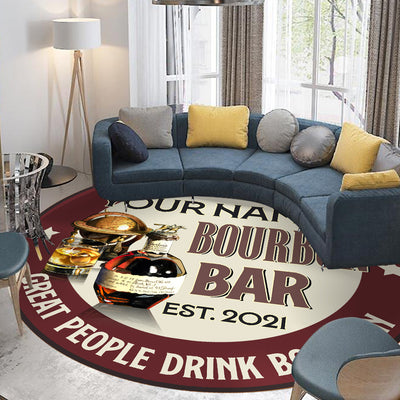 89Customized Great people drink bourbon Customized Round Rug