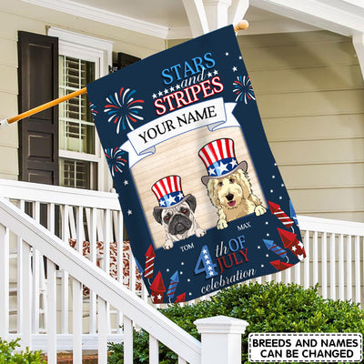 89Customized Stars And Stripes Personalized Flag For Cat And Dog Lovers