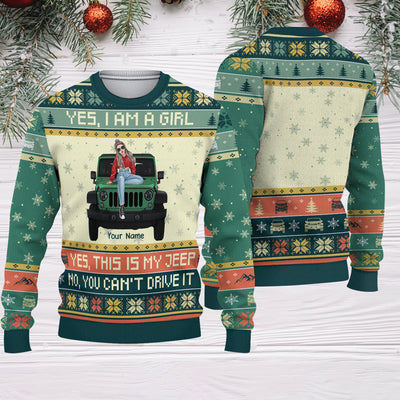 89Customized This is my jeep no you can't drive it Jeep girl Customized Personalized Sweater