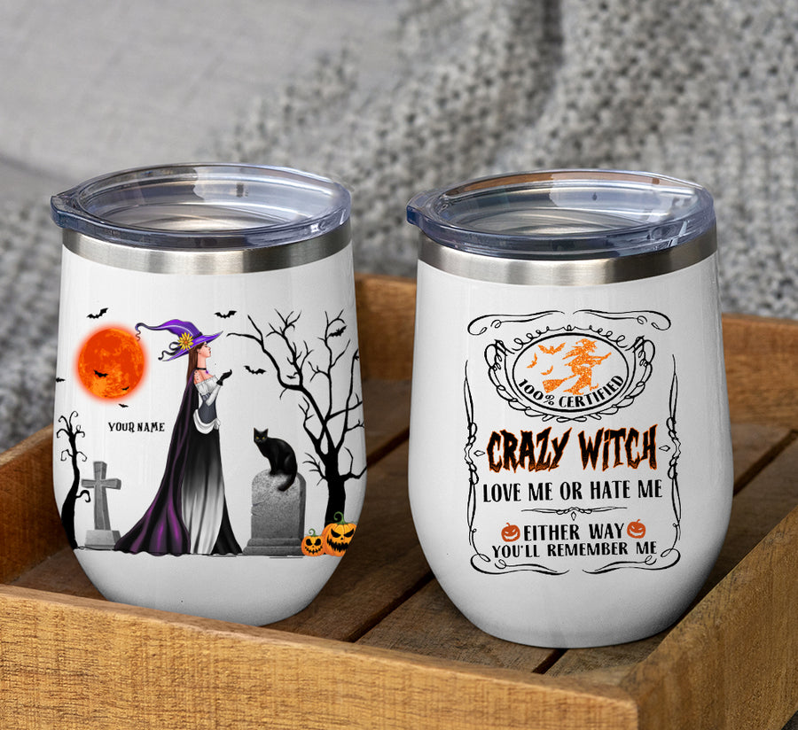 89Customized 100% certificated crazy witch Customized Wine Tumbler