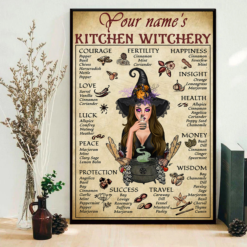 89Customized Kitchen Witchery magic knowledge Customized Poster