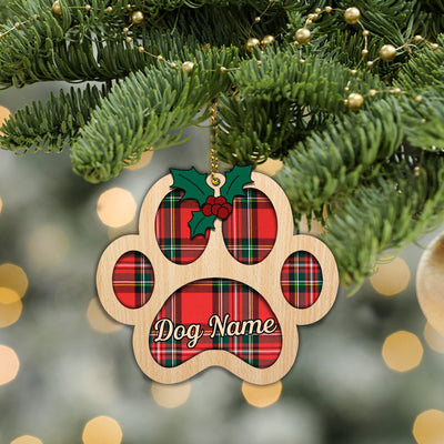 89Customized Dog/Cat Footprint Personalized One Sided Ornament