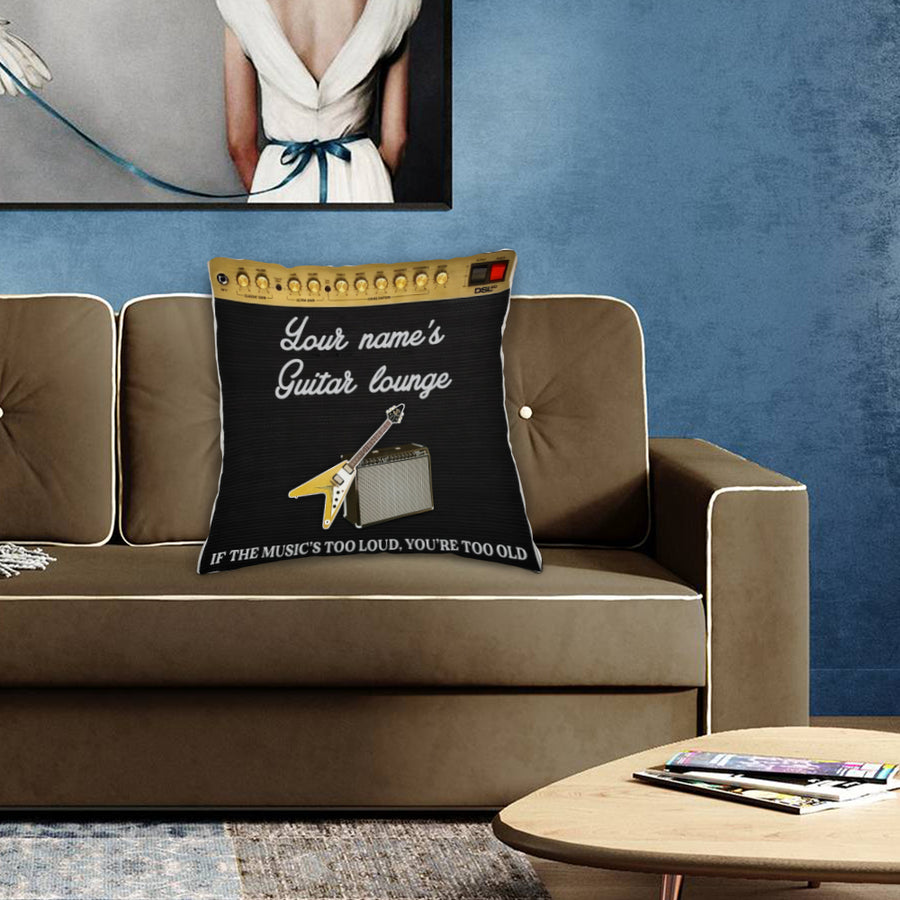 89Customized Guitar lounge 3D amp personalized pillow