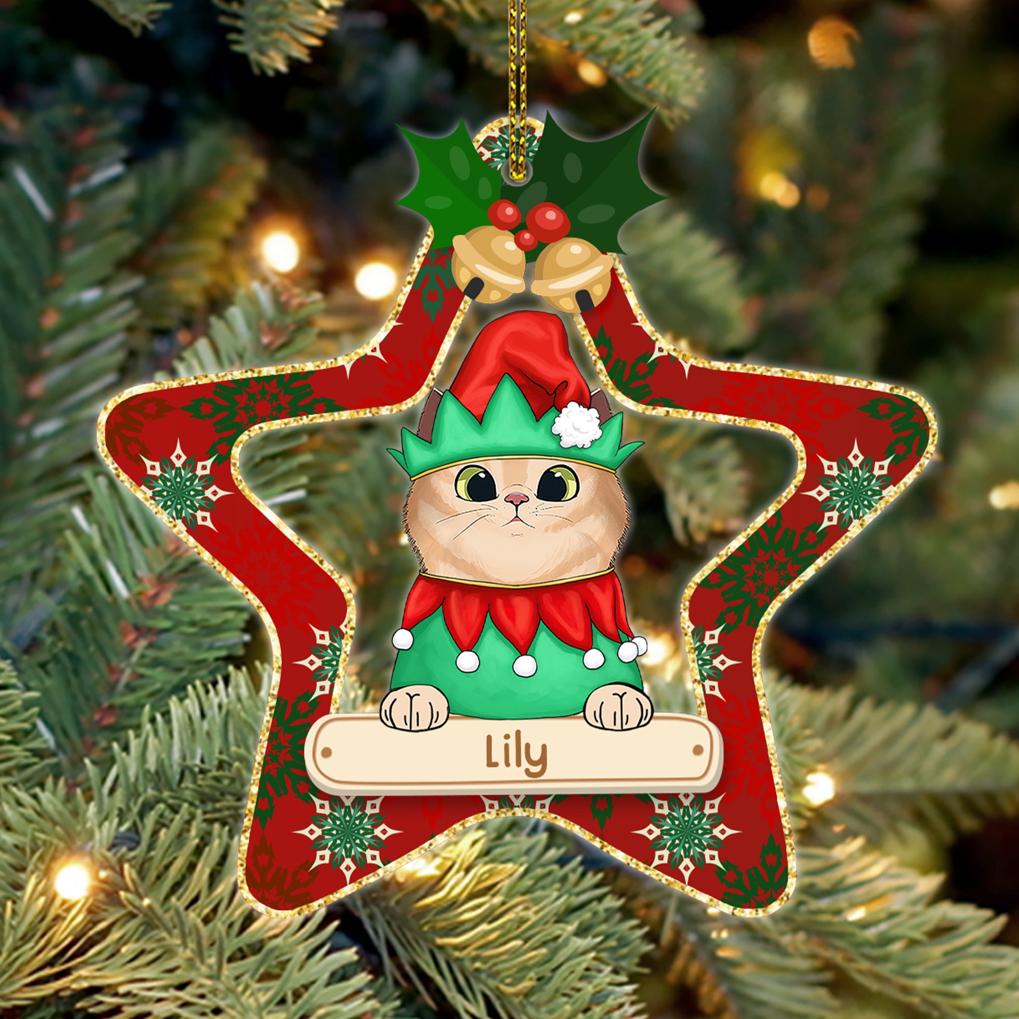 89 Customized Cat Star Personalized Ornament
