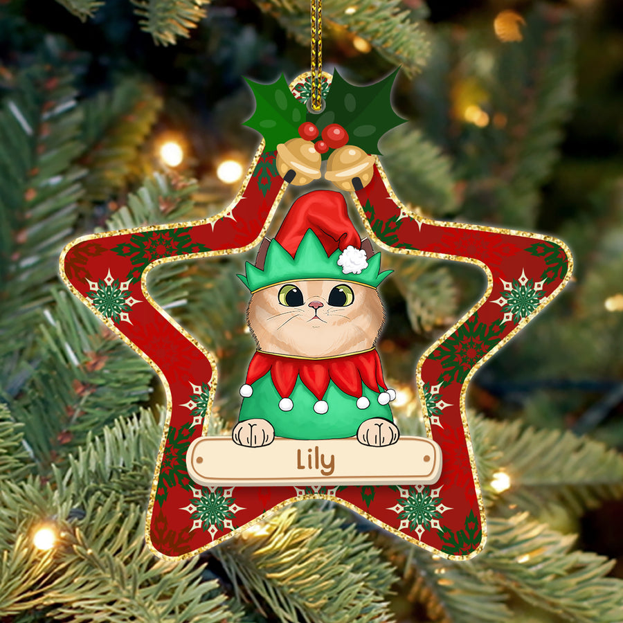 89 Customized Cat Star Personalized Ornament