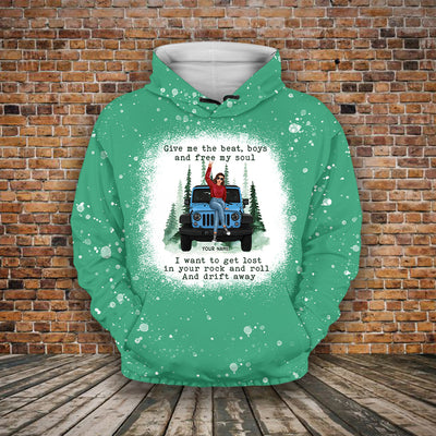 89Customized Give Me The Beat Boys And Free My Soul Jeep Personalized Bleached 3D Hoodie