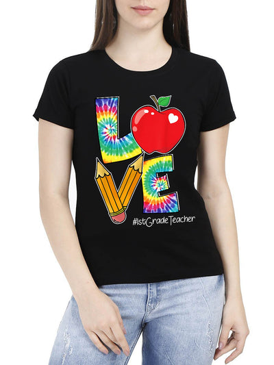 89Customized Love Teacher Funny Pattern Customized Shirt
