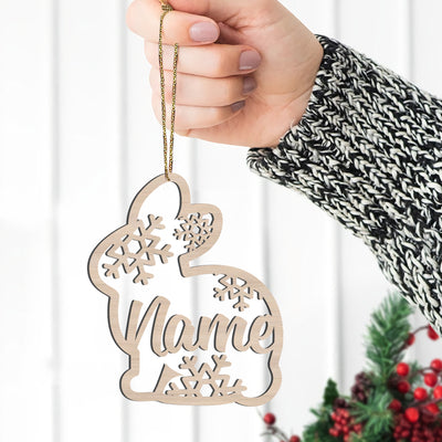 89Customized Rabbit Lovers Personalized Ornament