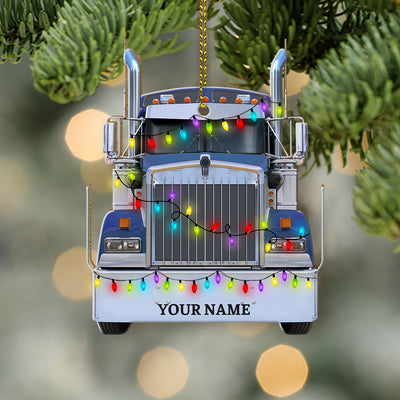 89Customized Trucker Truck Christmas Personalized Ornament