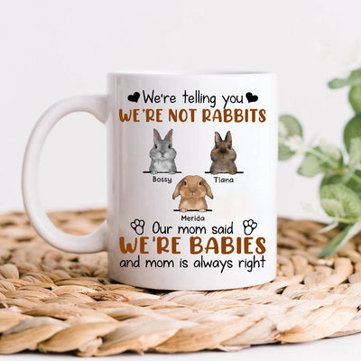 89Customized My mom said I'm a baby Rabbit Lovers Personalized Mug