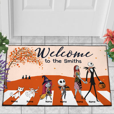 89Customized Welcome to the nightmare autumn personalized doormat