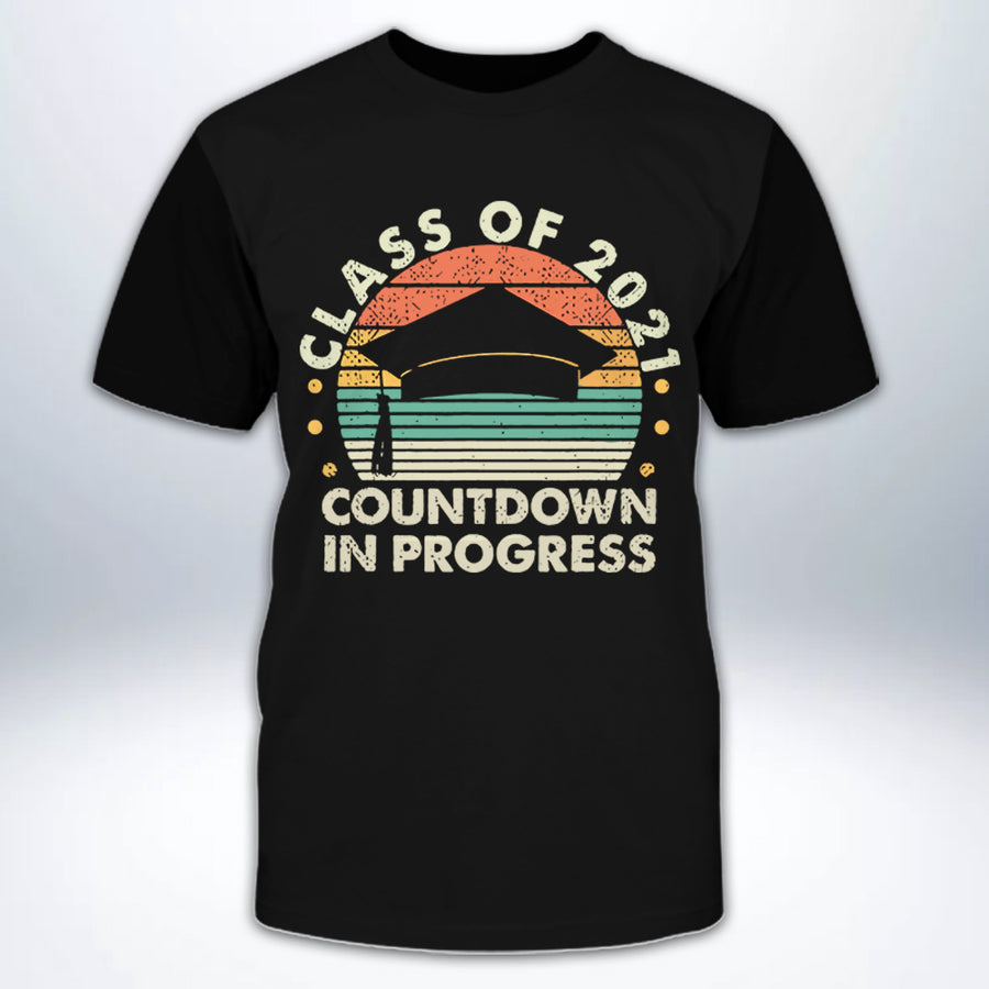 89Customized 2D Shirt Senior Vintage Countdown Class 2021