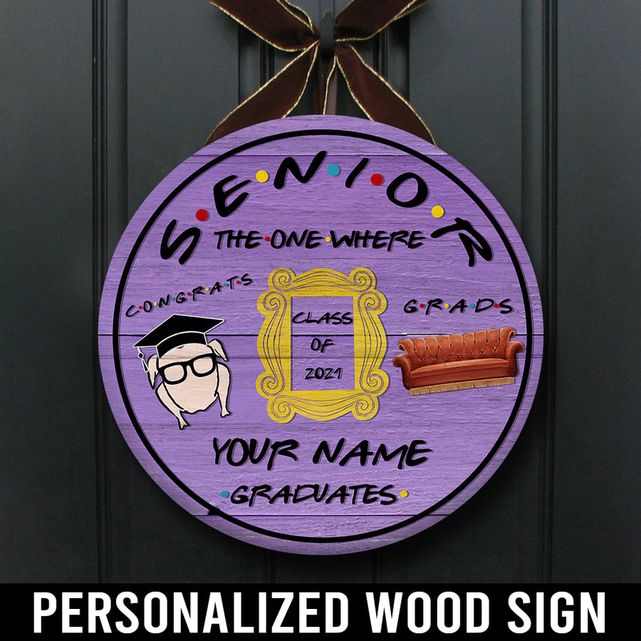 89Customized Personalized Wood Sign Senior Graduate Door 2021
