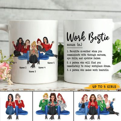 89Customized Work Besties Personalized Mug