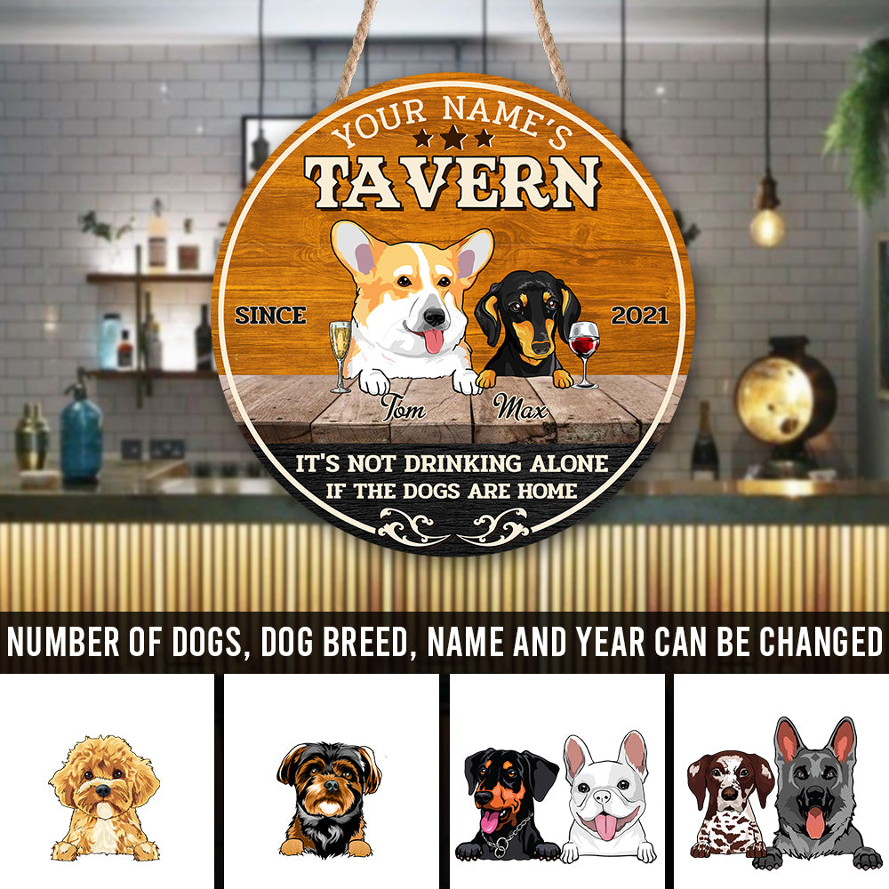 89Customized Tavern dog and drink Customized Wood Sign