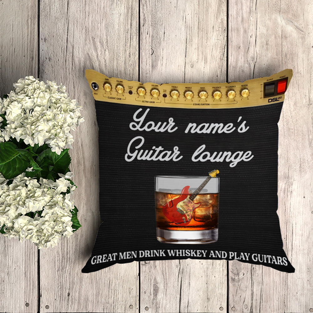 89Customized reat men/women drink whiskey and play guitars 3D amp personalized pillow