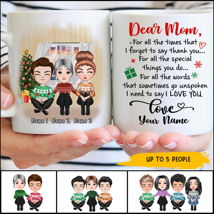 89Customized I'll Love You Forever Mom, Daughter And Son Personalized Mug