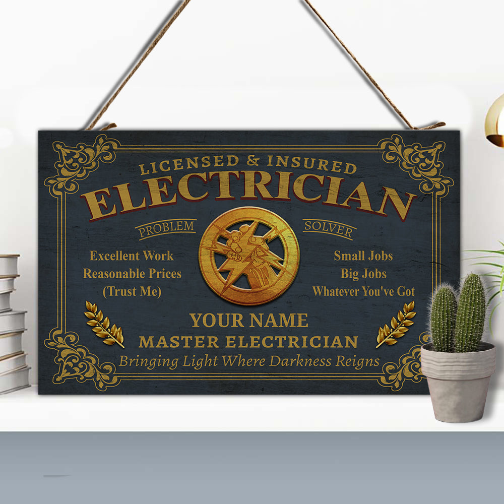 89Customized Personalized Electrician Pallet Sign