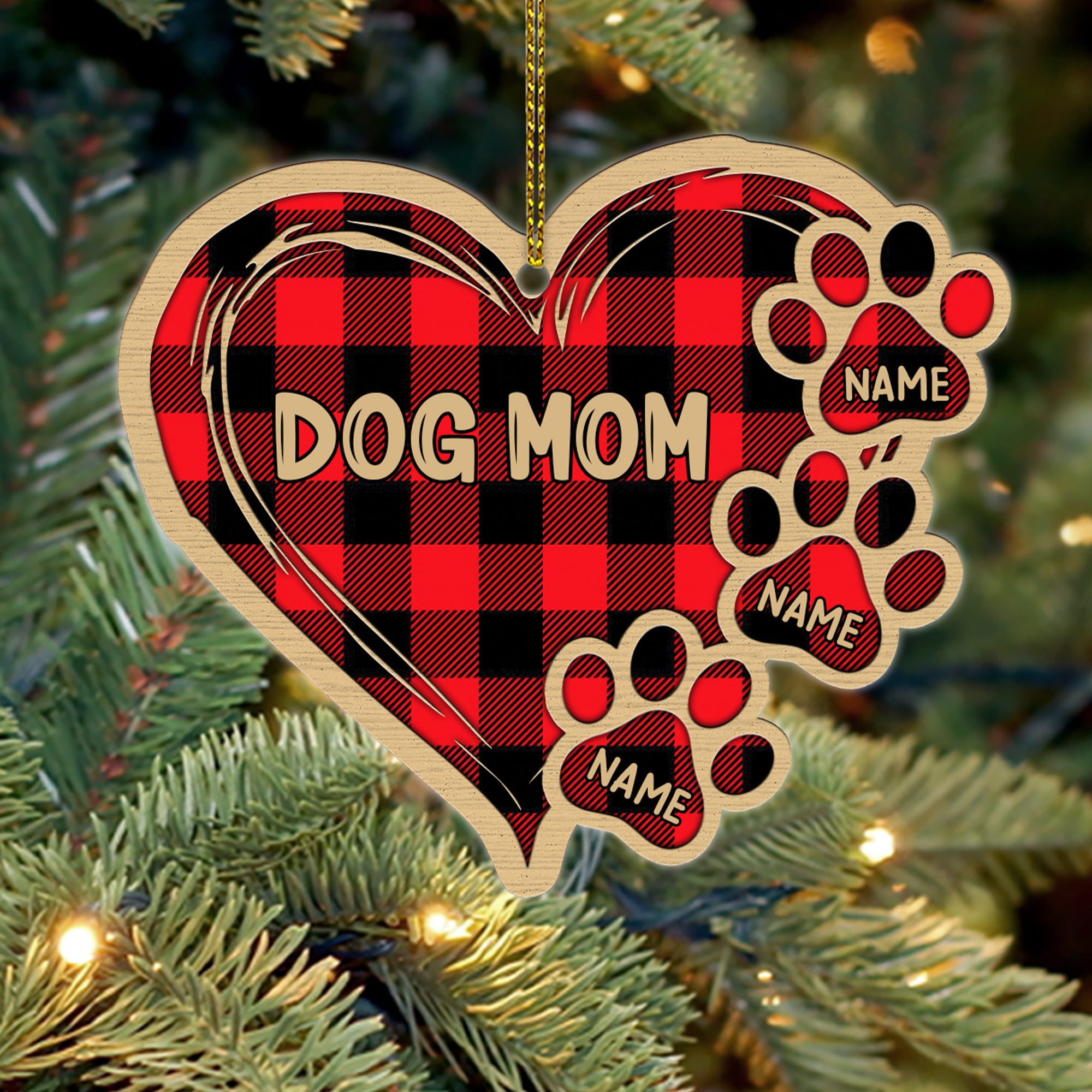 89Customized Dog Lovers Cat Lovers Christmas Personalized Ornament