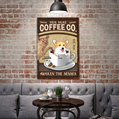 89Customized Coffee Co. awaken the senses Customized Printed Metal Sign