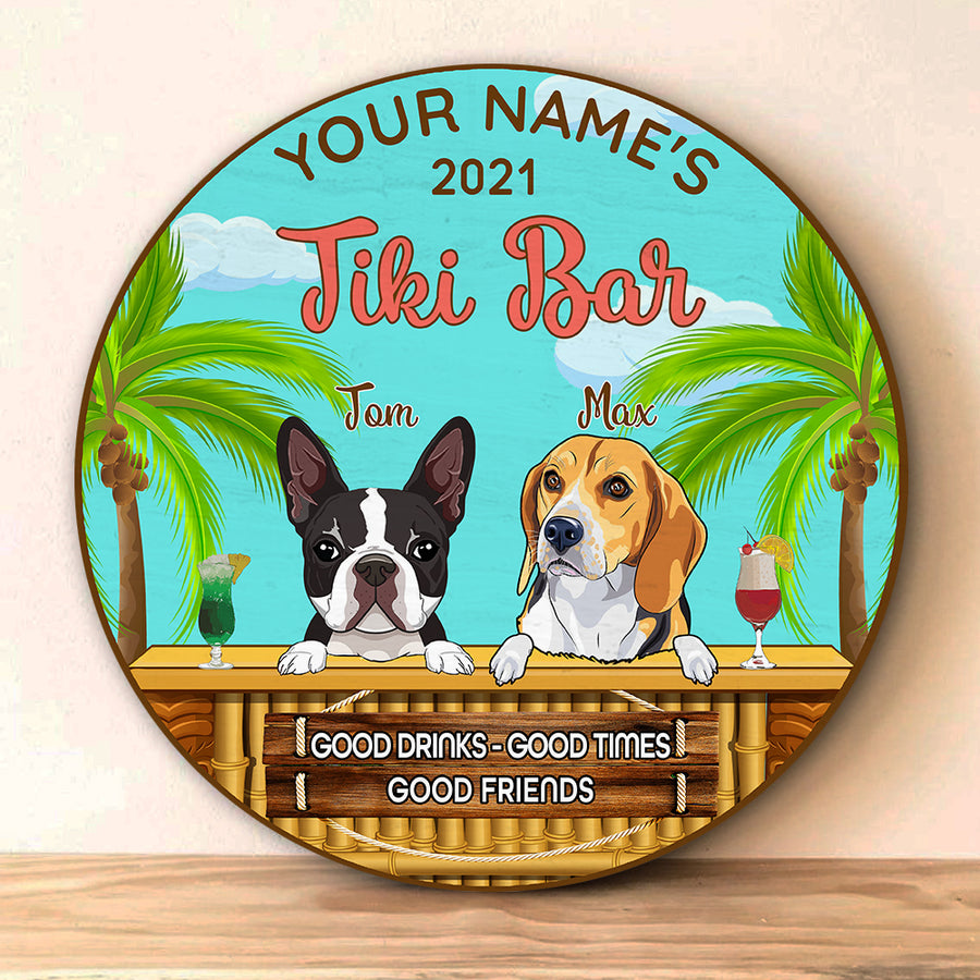 89Customized Pool bar Good drinks Good friends Good times Customized Wood Sign