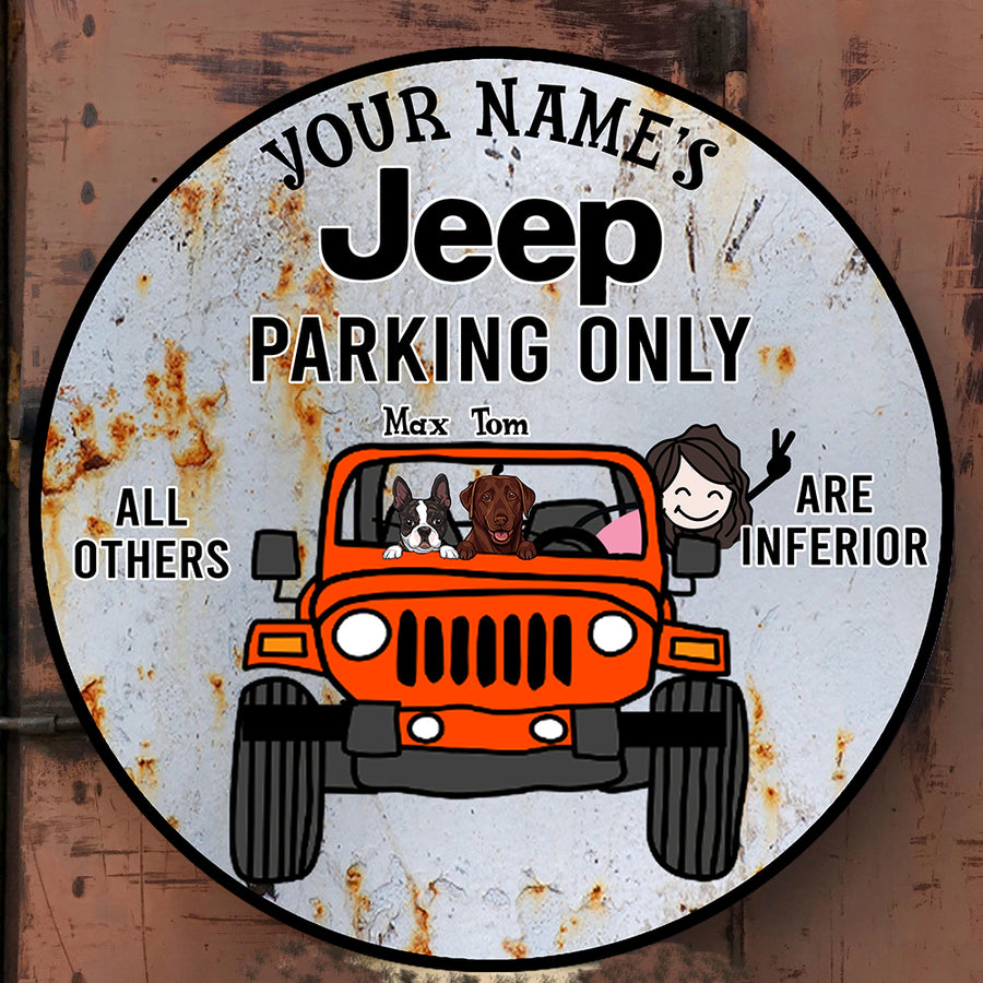89Customized Personalized Wood Sign Jeep Garage Dog