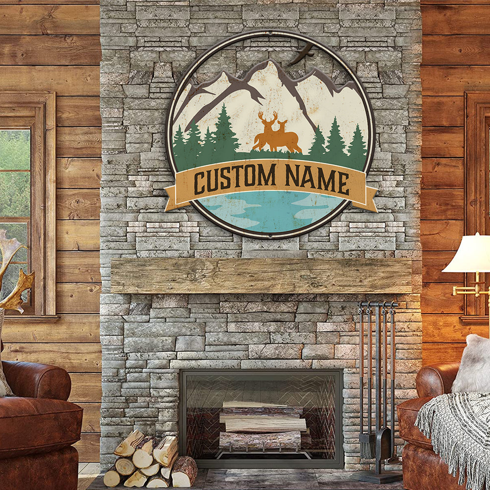 89Customized Deer Hunting personalized cut metal sign