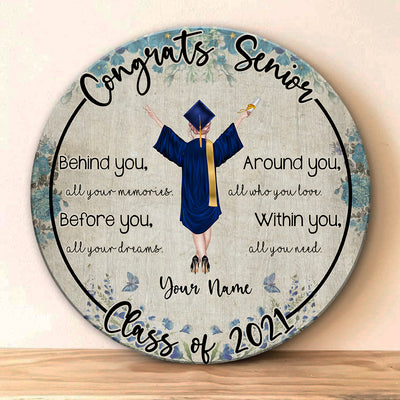 89Customized Personalized Wood Sign Behind You Senior 2021