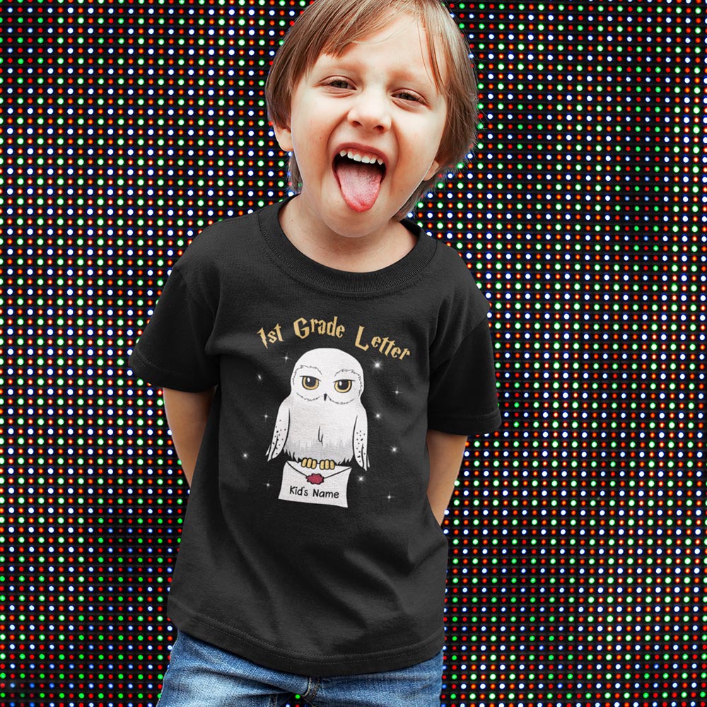 89Customized Back to school letter personalized shirt