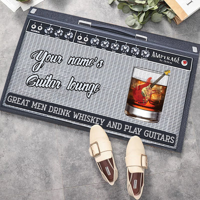 89Customized Great men/women drink whiskey and play guitars 3D amp personalized doormat 2