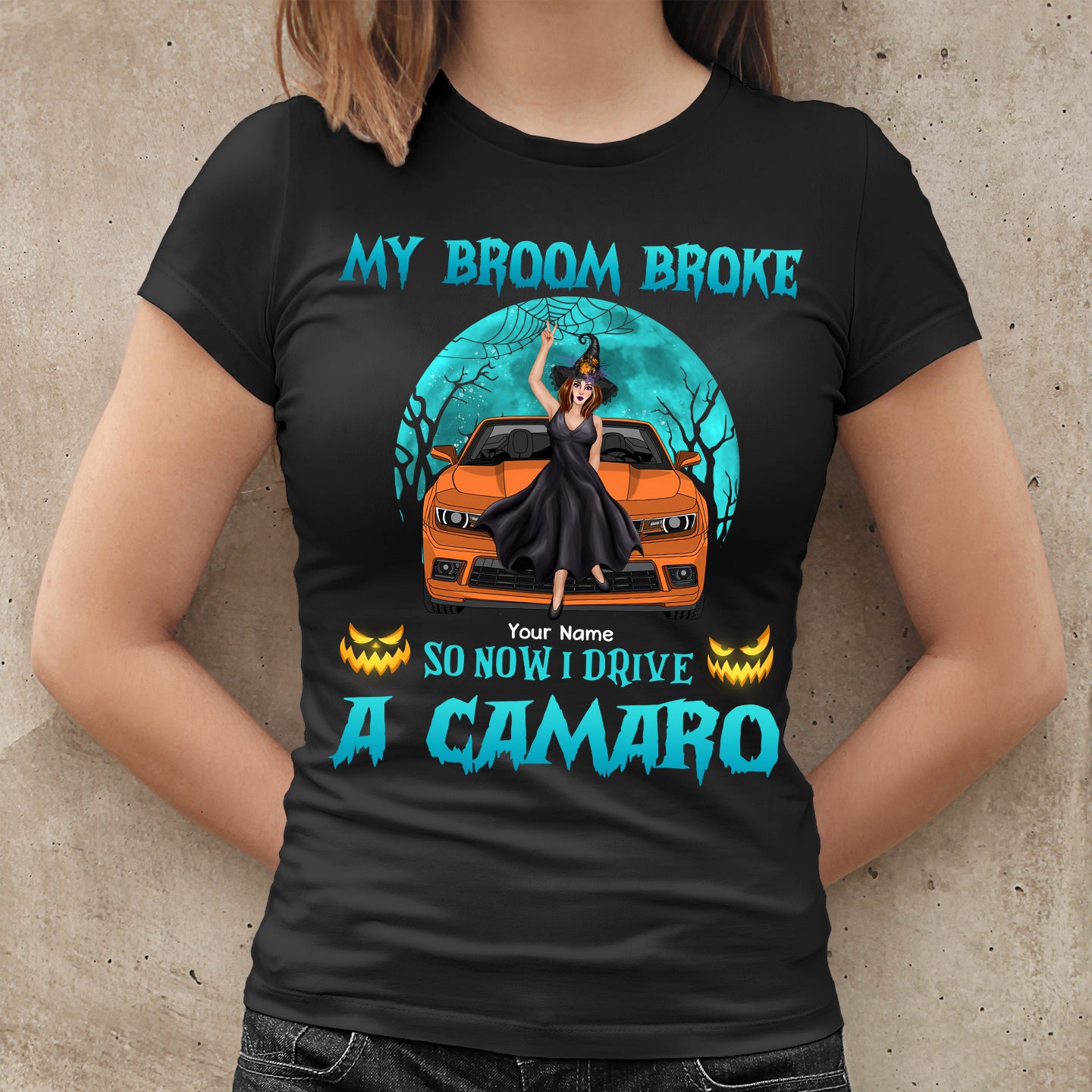 89Customized My Broom Broke So Now I Drive A Camaro 2 Personalized Shirt