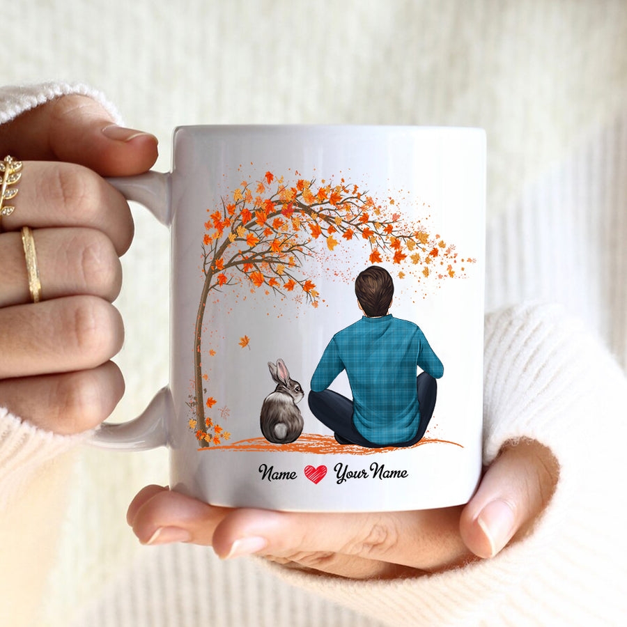 89Customized Always be by your side Rabbit Lovers Personalized Mug