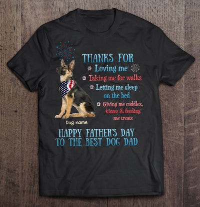 89Customized Happy father's day to the best dog dad Customized Shirt