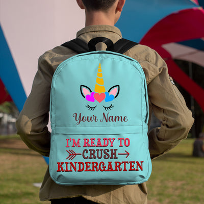 89Customized Unicorn I'm ready to crush school personalized backpack