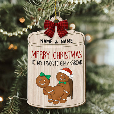 89Customized Naughty Gingerbread Personalized Ornament