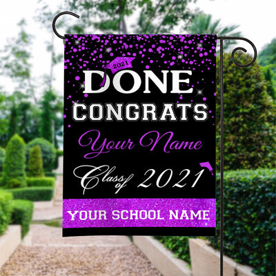 89Customized Personalized Flag Done Congrats Graduation