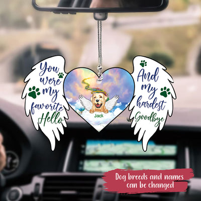 89Customized You were my favorite Hello And my hardest Goodbye Ornament