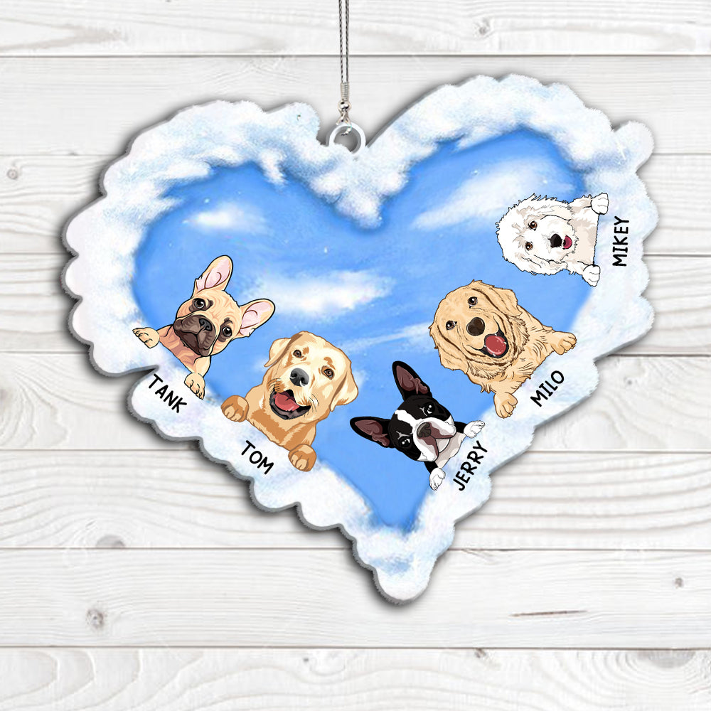 89Customized What the entrance to heaven must look like Dog Memorial Car Ornament 2 Sides