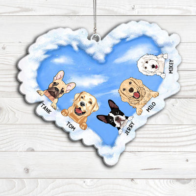 89Customized What the entrance to heaven must look like Dog Memorial Car Ornament 2 Sides
