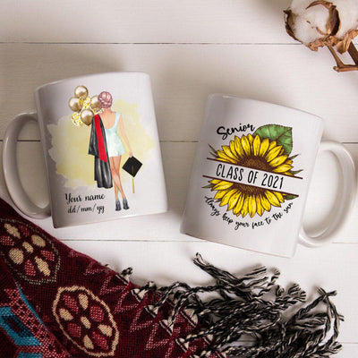 89Customized Personalized Mug Sunflower Graduation 2021
