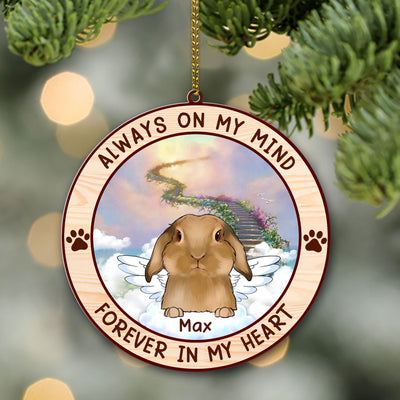 89Customized Always on my mind Forever in my heart Personalized Ornament