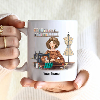89Customized My sewing place is my happy place Personalized Mug
